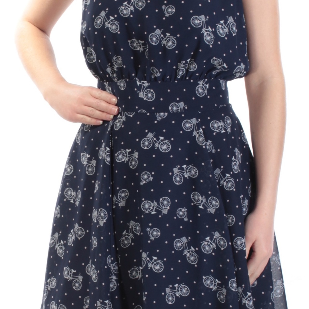 Maison Jules Kimberly Bicycle Print Dress M